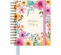 Takenote Agenda 2025 2026 - Taille A5 (16,5x20,5 cm), Vue Hebdomadaire, Format Académique de Septembre à Août, Spirale Double Wire’o, Bilingue : Espagnol et Anglais - Valeria