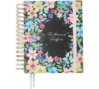 Takenote Agenda 2026 - A5 (16,5x20,5 cm), Jour par Page, Planificateur Annuel 12 Mois de Janvier à Décembre, Spirale Double, Double Marque-Page, Élastique de Fermeture, Espagnol et Anglais - Adele