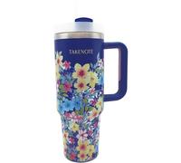 Takenote Bouteille d’Eau Thermique Acier Inoxydable - 1,2L, 9,5x27,5 cm, Froid/Chaud 12h, Grande Paille Réutilisable, Anse, Porte-gobelet Voiture, Sans BPA - Olivia