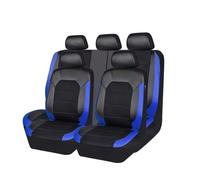 TaKesh 9 Pièces Ensembles De Housses Siège Voiture pour Ford Ranger Wildtrak 2016-2023, Cuir Confortable Respirant Antidérapant Protecteur de Siège Accessoire,B Blue
