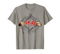 Takeuchi T-shirt avec nom de famille, drôle, poitrine, nom, intéressant, marchandises, vêtements, calligraphie incluse, drôle Neta, homme T-Shirt
