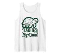 Taking My Time T-Shirt Humoristique en Forme de Tortue Débardeur