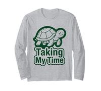 Taking My Time T-Shirt Humoristique en Forme de Tortue Manche Longue