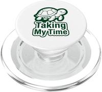 Taking My Time T-Shirt Humoristique en Forme de Tortue PopSockets PopGrip pour MagSafe