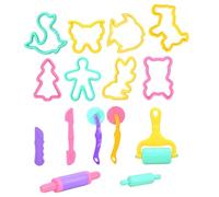 Takingup 15 pièces/Ensemble Accessoires de pâte à, Outils de pâte à pour Enfants avec moules Forme, Rouleau et extrudeuse pour Un Plaisir créatif-Ensemble d'outils