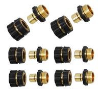 Takingup 6 Ensembles de raccords de Tuyau à Connexion Rapide, Ensemble Connexion Rapide pour Tuyau d'arrosage en Aluminium Robuste 3/4 Pouces avec poignées en Caoutchouc pour Une Utilisation Facile -
