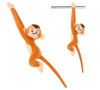 Takingup Adorable Animal en Peluche de Singe Suspendu de 27, 6 Pouces avec Longues Mains, Jouet en Peluche Doux et Confortable pour Rideau, Voiture, décoration Maison, Marron, Animal en Sing