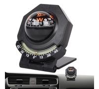 Takingup Boussole de Tableau de Bord Voiture réglable à 180 degrés avec inclinomètre Lumineux et Ruban adhésif pour la Navigation Maritime Bateau véhicule - Boussole Voiture