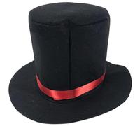 Takingup Chapeau haut de forme, chapeau de magicien à la mode en feutre Fedora rétro - haut pour hommes, femmes, enfants, costume majordome pour jeux rôle, fêtes à thème, festival