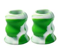 Takingup Cône de Batte et Couvercle de Bouton, Paquet 2 Manchons poignée Baseball en Silicone pour Un Ajustement sécurisé et Un contrôle antidérapant, Vert Blanc, Bouton Batte Softball