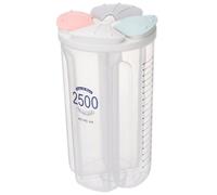 Takingup Conteneurs de céréales de Stockage 2500ml, distributeurs en Plastique Transparent à 4 grilles avec couvercles hermétiques, Garde Les Aliments Frais, Distributeur Riz