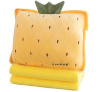 Takingup Couverture d'oreiller en Peluche, Couverture de Voyage et Ensemble d'oreillers en Peluche avec Trou pour Les Mains chauffantes, pour Voyage en Avion