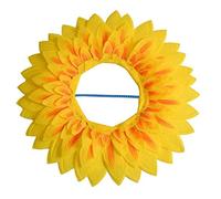 Takingup Couvre-chef de tournesol, accessoires de spectacle couvre-chef tournesol drôles, capuche chapeau pour fête danse, festival, enfants et adolescents