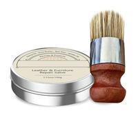 Takingup Crème de réparation pour cuir avec brosse, cirage et après-shampooing tout-en-un pour restaurer et protéger les chaussures, canapés, sacs meubles.