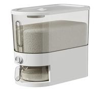 Takingup Distributeur de Riz Récipient de Riz en Plastique PP Transparent Amovible avec Tasse à Mesurer Organisation Cuisine pour Céréales Avoine Grain Café Soja Maïs 5Kg