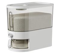 Takingup Distributeur de riz, récipient en plastique PP transparent détachable avec tasse à mesurer pour céréales, flocons d'avoine, grains de café 5kg, stockage riz