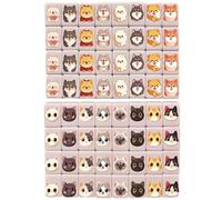 Takingup Ensemble de Mahjong pour Enfants - 65 pièces de Jeu tuiles Assorties à mémoire avec Drapeau américain et Motifs d'animaux, tuiles Mahjong Voyage Portables pour soirée Jeu en Famille, Je