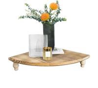 Takingup Étagère de comptoir d'angle 11x11 Pouces, Support en Bois Rustique, rehausseur en Bois pour comptoir de Cuisine, Salle Bain, café, Bar, étagère d'angle en