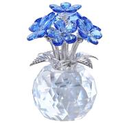 Takingup Forget Me Not Flowers Ornements en Cristal Bleu 10, 9 x 7, 1 cm pour décoration de Centre de Table Bureau à Domicile, Fleurs en Cristal