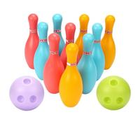 Takingup Jeux de Bowling pour Enfants, Ensemble de Jouets Bowling en Plastique pour intérieur et extérieur avec 10 quilles et 2 balles - Jouet éducatif précoce pour Enfants, Taille L