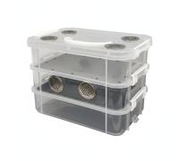 Takingup Kit de Ferme de vers Farine, kit d'élevage vers Farine, démarreur, Habitat en Plastique Transparent, avec Double Ventilation, verrous Anti-Fuite, Facile à Nettoyer, pour