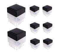 Takingup La clôture Solaire Allume Les lumières imperméables extérieures de LED de Chapeau Poteau clôture pour Le décor Porche Cour Plate-Forme Jardin 8 pièces, lumière Solaire Chapeau