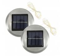 Takingup Lot de 2 Dessus de lumière Solaire Remplacement, Inserts lumière Solaire pour lanternes, Couvercle LED Chaud, décoration en métal 3, 54 Pouces pour Jardin, lumières Remplacement Patio