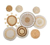 Takingup Lot de 9 paniers muraux bohèmes de différentes Tailles, tissés, Ronds, décoratifs, pour Salon, Chambre à Coucher, Ferme, crèche - Décoration bohème