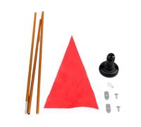 Takingup Mât de Drapeau de Kayak pour Bateau, Ensemble mâts Drapeau légers Pliables en Alliage d'aluminium avec Joint vis Base, Caisse Kayak, visibilité pour la pêche