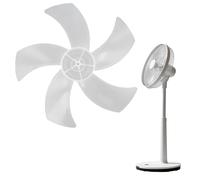 Takingup Pale de ventilateur, pale de ventilateur remplacement 16 pouces avec cinq feuilles en plastique, pales à faible bruit avec couvercle d'écrou, pales remplacement pour socle debout
