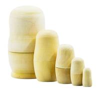 Takingup Poupées gigognes pour Enfants, 5 pièces/Ensemble, Peinture à la Main, poupées gigognes Russes en Bois Vierges, poupée Matryoshka pour Enfants et Adultes