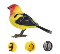 Takingup Robot Oiseau électrique Chantant et gazouillant, Jouet d'oiseau Robot, Simulation activée par Le Mouvement et Le Son pour Les Enfants, Fonctionne sur Batterie, Jaune