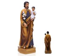 Takingup Statue de Saint Joseph, Statue Religieuse de 8 Pouces Saint Joseph avec Enfant, fête des pères et décoration d'intérieur pour Exposition intérieure