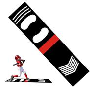 Takingup Tapis de frappeur en PU antidérapant et Absorbant Les Chocs pour l'entraînement, Tapis de Lancement avec Guide d'empreinte pour la Pratique du Baseball et du Softball - Aide à l'entraînement