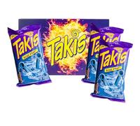 Takis Blue Heat - Pack de 3 (3 × 100 g) - chips de maïs roulés ultra croustillants au goût explosif de piment et citron vert - en bleu vif pour les amateurs de sensations fortes