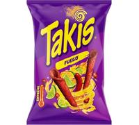 TAKIS - Chilli Corn & Lime Fuego Snack - 100g (Lot de 6)