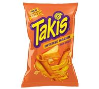 Takis Intense Nacho Lot de 10 chips de tortilla saveur non piquante originaire du Mexique