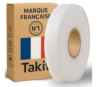 Takit Thermocollant 60g/m2-2cm x 30mètres - Marque Francaise - Bande Adhésive Textile pour Rideau, Couture, Customisation, et DIY