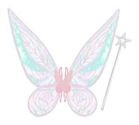 Takmor Ailes de Fée Adulte, Deguisement Fee Femme Aile de Fée Adulte Winx Fairy Wings Adult pour Halloween Anniversaire Noël Thème Fête