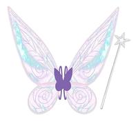 Takmor Ailes de Fée Adulte, Deguisement Fee Femme Aile de Fée Adulte Winx Fairy Wings Adult pour Halloween Anniversaire Noël Thème Fête