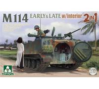 Takom 2154 M114 US/Vietnam Early & Late Kit Plastique 1/35 Char T48 Post