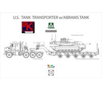 Takom 5002X US Tank transporter M1070 & M1000+M1A2 Abrams 1/72 Kit Plastique