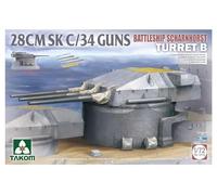 TAKOM - Maquette Canon 28 Cm Sk C/34 Battleship Scharnhorst Turret B Takom 5016 1/72ème Maquette Char Promo