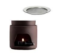 TAKONE - Brûleur d'encens avec passoire en acier inoxydable V2A et céramique Zitao - Fonctionne avec bougies chauffe-plat - Idéal pour l'encens, les résines et les rituels