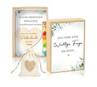 TAKONE Cadeau de Marraine Questions - Coffret cadeau avec tube à essai avec bouchon, plaque en forme de cœur et carte - Voulez-vous devenir ma marraine pour un baptême