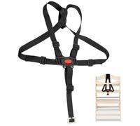 TAKONE Ceinture de sécurité à 5 points - Système de sangle réglable en noir, convient pour les chaises hautes Hauck, accessoire simple pour bébé