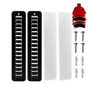 TAKONE Lot de 2 supports de casquettes noirs - Organiseur pour jusqu'à 32 casquettes de baseball, support autocollant, sans perçage, gain de place, pour mur et porte