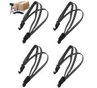 TAKONE Lot de 4 tendeurs élastiques pour porte-bagages, avec crochets, tendeurs réglables en caoutchouc pour vélo, moto et camping