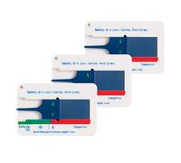 TAKONE Tread Depth Gauge for Tyres - Lot de 3 outils de précision en plastique de 0 à 20 mm pour voiture, moto, SUV, van et camion (bleu)