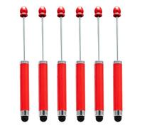 TAKOXIA Lot de 6 stylos à bille perlés avec stylo de signature d'affaires, séchage rapide, écriture fluide pour bureau et école